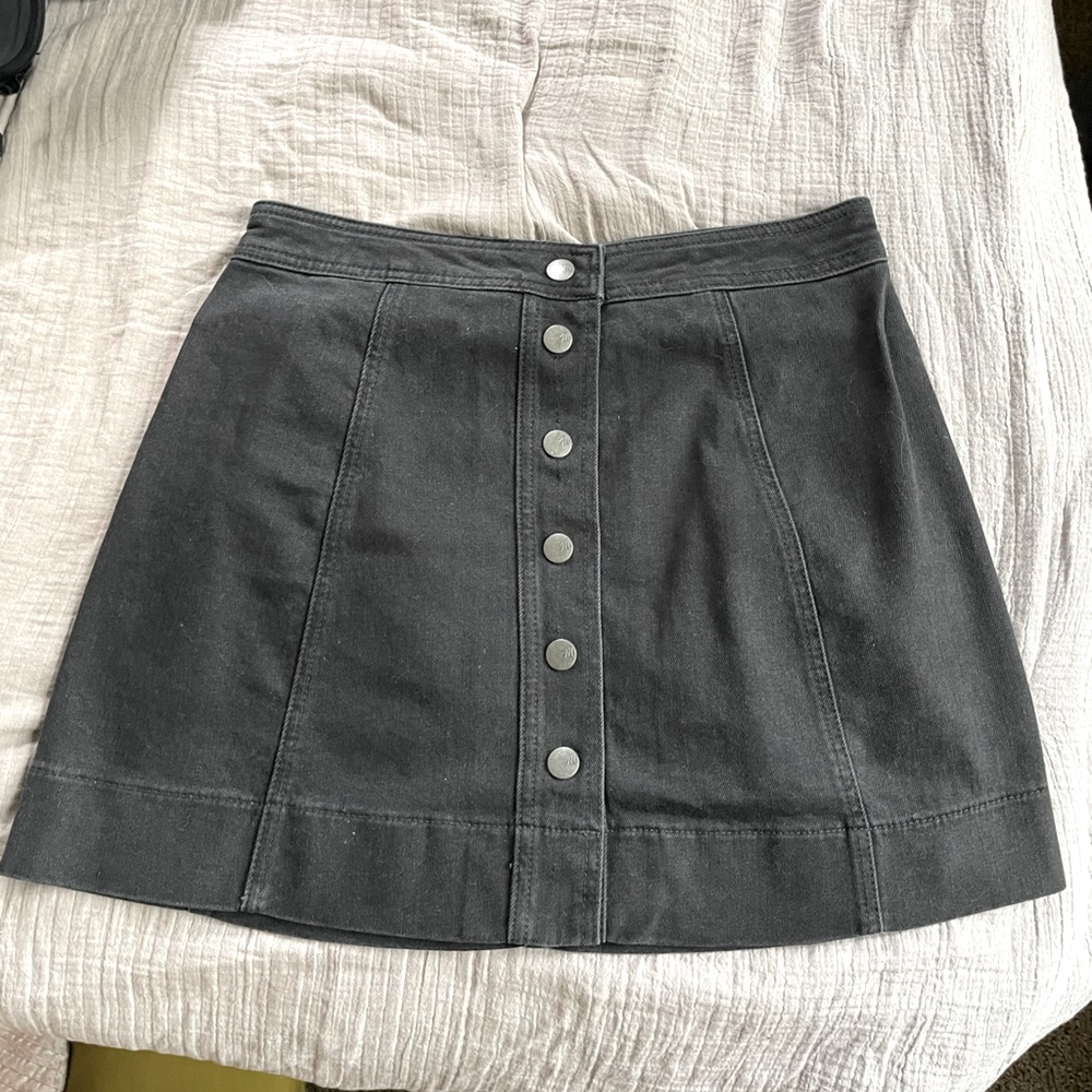 Madewell denim mini skirt. High-waisted